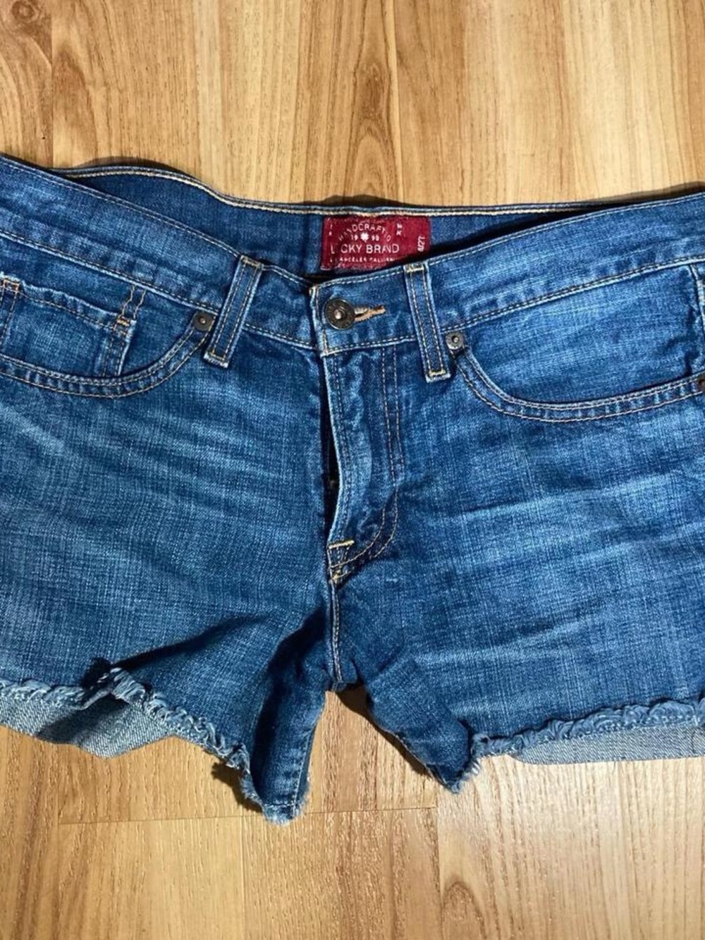 Lucky Brand Medium Blue Denim Cutoff Shorts